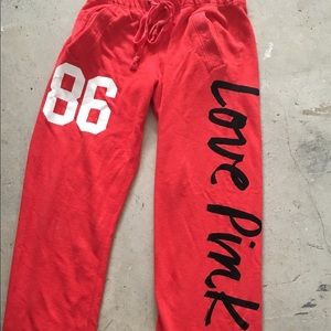 Victoria Secrets love pink sweatpants